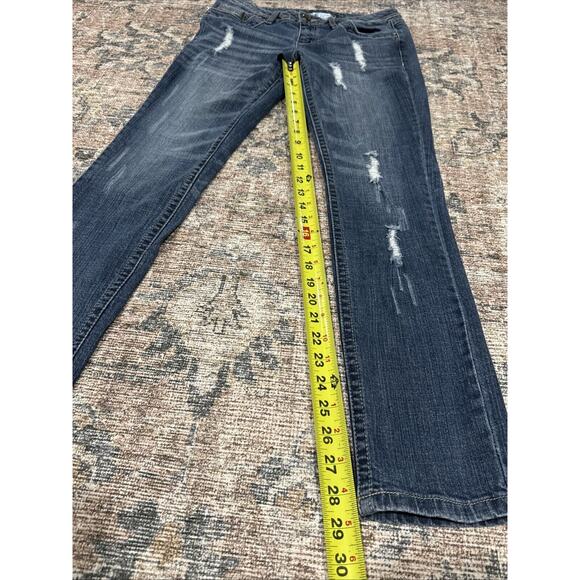 Candie's Bootcut Jeans Juniors Size 5 32x32 Distressed Stretch - Picture 6 of 13